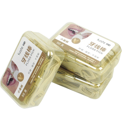 双枪小麦柄牙线棒安全牙签剔牙线