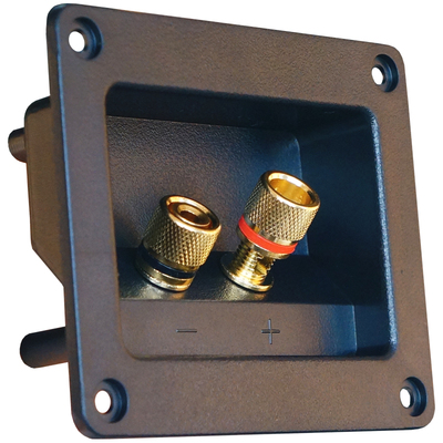 边长92＆79mm纯铜镀金音箱接线盒