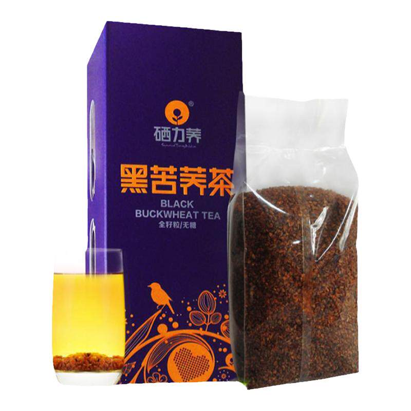 硒力荞全籽粒黑苦荞茶500g荞麦茶