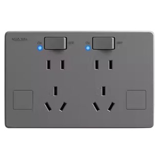 86型灰色扩展插座原位替换一转35孔带USB家用多功能电源插板排插