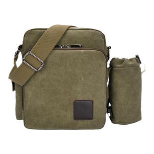 满江红帆布包多功能男士休闲包复古潮男斜挎包户外旅行单肩小背包