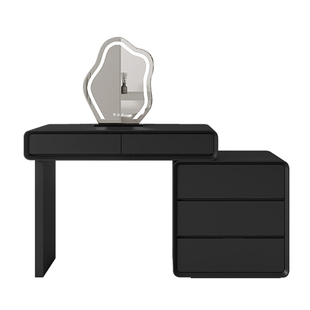 烤漆梳妆台意式极简奶油风卧室轻奢化妆桌收纳柜斗柜书桌整装一体