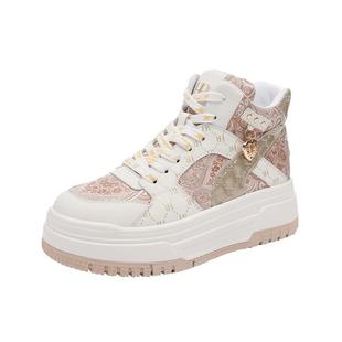 HR赫莲娜板鞋2025秋冬季新款高帮鞋新中式厚底休闲女鞋子加绒加厚