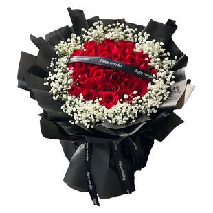 情人节红玫瑰花束生日求婚鲜花速递同城配送北京西安重庆上海青岛