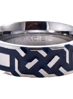 梦克拉钨金戒指 后现代 几何图形小众设计 双色显质感 送男友爱人