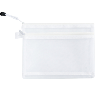 证件收纳袋家用透明网纱文件袋便携多层卡包家庭资料报告单整理袋