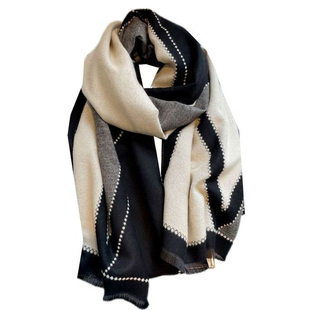 高级感加厚100%纯羊绒披肩女冬季百搭款羊毛围巾女秋冬两用送礼盒