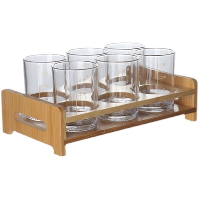 带刻度钢化玻璃2两白酒杯