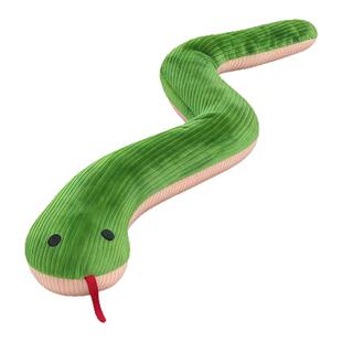 狗狗玩具甩头小蛇响纸发声耐咬磨牙博美比熊自嗨解闷神器狗狗玩具