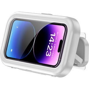 浴室防水手机盒手机支架支架洗澡看电视支架厕所追剧放卫生间防水可伸缩免打孔手机盒可旋转洗手间懒人神器