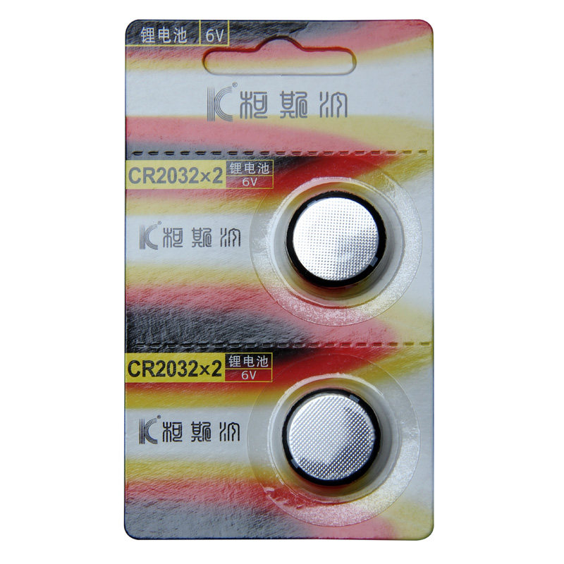 柯斯汀CR2032纽扣电池2颗串联6V狗灯宠物吊坠户外夜跑LED灯锂电池