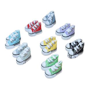 手指舞子3.5CM小布娃娃鞋8分bjd帆布鞋娃鞋配饰小鞋子玩偶鞋现货