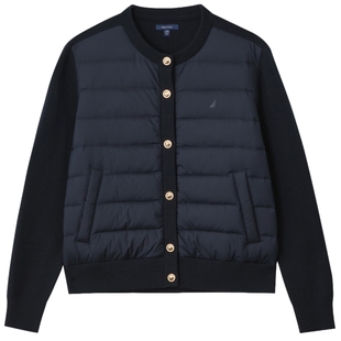NAUTICA/诺帝卡女装25秋季新品棉羊毛混纺拼接轻盈羽绒服53SO06