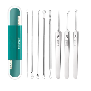 超尖细粉刺针细胞夹去黑头套装刮闭口挤痘痘工具粉刺夹美容院专用