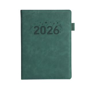 2026年新款A4笔记本子超大加厚皮面商务办公会议记录本成人用工作日记本支持企业定制印logo超厚B5记事本大号