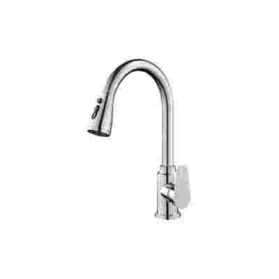 全铜厨房单冷抽拉式洗菜盆水龙头