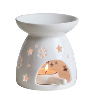 简约陶瓷香薰炉室内蜡烛香薰灯家用可干烧香粉卧室SPA 浴足温精油