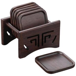 茶杯垫茶道功夫茶具配件茶盘茶桌摆件实木隔热垫茶托底托托吸水