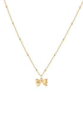 花迹蝴蝶项链女钛钢不掉色