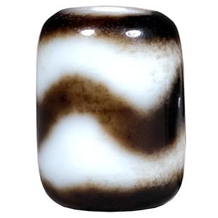 虎牙天珠桶珠三眼天珠吊坠单珠散珠文玩配饰星月菩提手串配珠顶珠