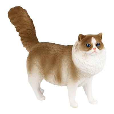儿童玩具仿真动物模型玩具实心塑胶宠物猫布偶猫娃娃猫咪摆件手办