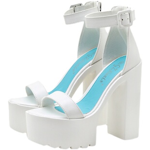 性感夜店酒吧ds领舞粗跟防水台凉鞋gogo舞台演出女鞋钢管舞高跟鞋