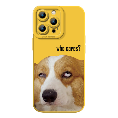 whocares狗狗系列液态硅胶手机壳