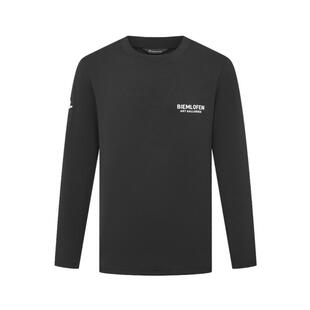 【耐穿易打理】比音勒芬春季男士字母印花圆领内搭打底衫长袖T恤