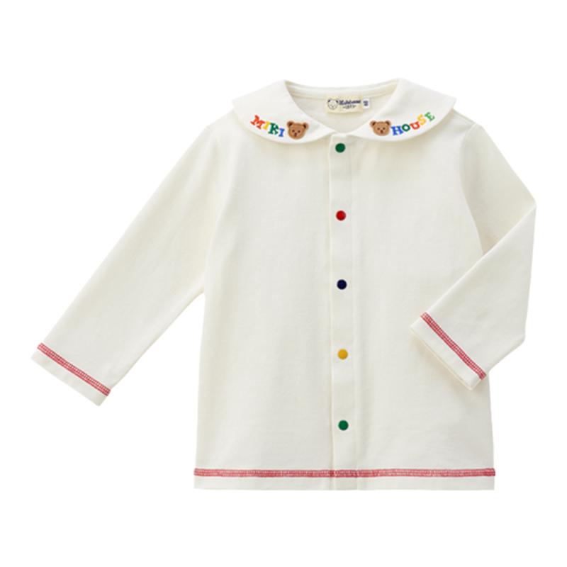 MIKIHOUSE日本制女童T恤好朋友海军衬衫动物王国刺绣海魂衫秋新