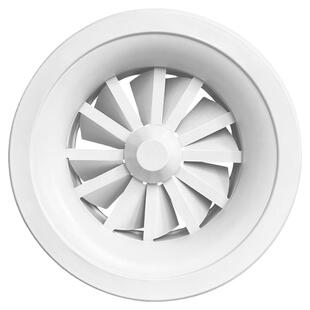 铝合金旋流风口耐高温防火出风口可调节叶片圆形机场中央空调风口