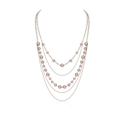 1JINN M2M叠穿双层轻奢小众巴洛克复古金长款珍珠气质毛衣链配饰