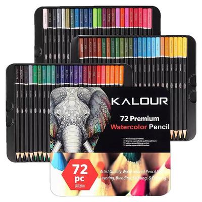 Kalour大象水溶性72色彩铅铁盒装