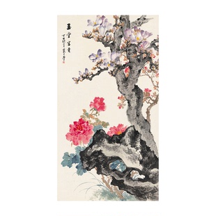 A4国画临摹卡江寒汀精选花鸟大师级水墨绘画入门培训教学全套24张中国风高清印刷铜版纸优选精美
