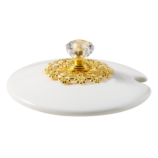 万能马克杯盖带缺口通用大口径陶瓷玻璃茶杯配盖单卖圆形防尘杯盖