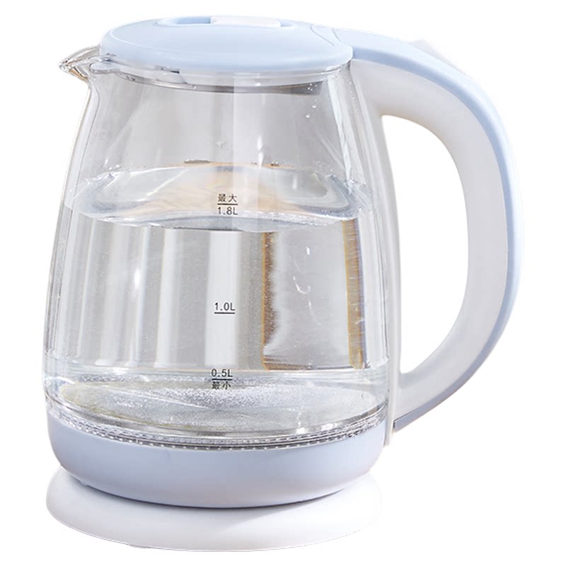 荣事达透明玻璃电热水壶家用全自动煮泡茶热得快小型点烧水神器做