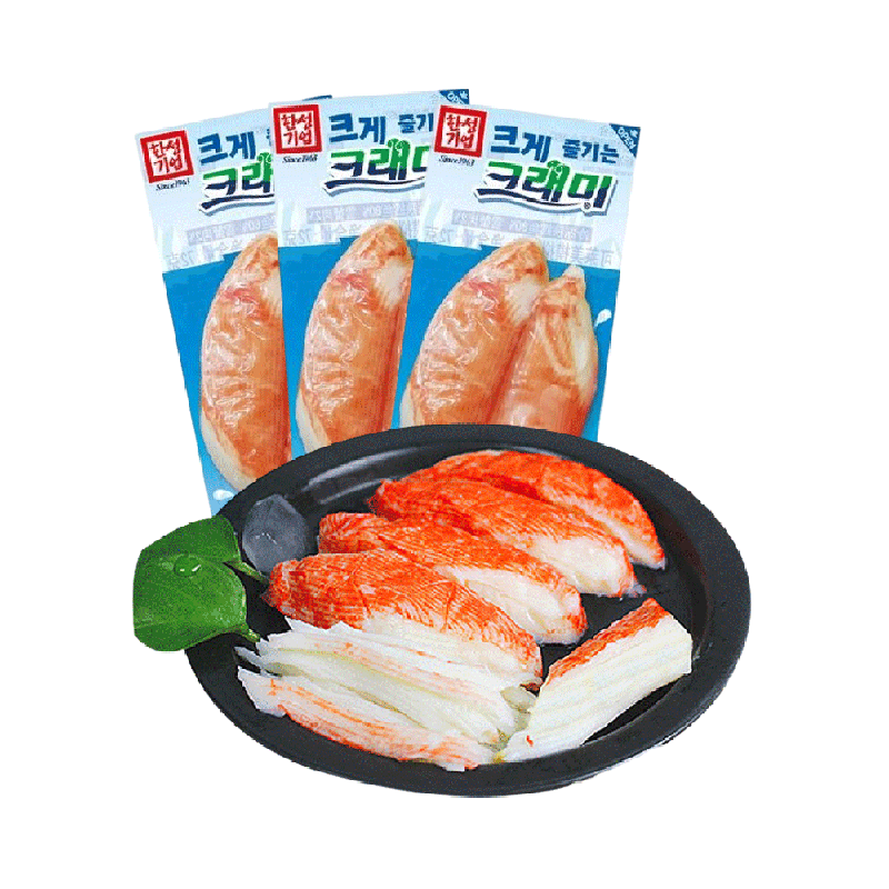 可莱美韩国蟹肉棒鳕蟹柳鳕龙虾肉即食蟹肉蟹棒虾蟹棒