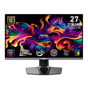 msi微星商用OLED显示器27寸4K高清第四代QD OLED面板支持G-Sync