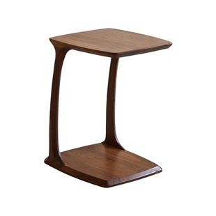 范沐沙发边几北美黑胡桃木客厅可移动茶几实木简约轻奢迷你小桌子