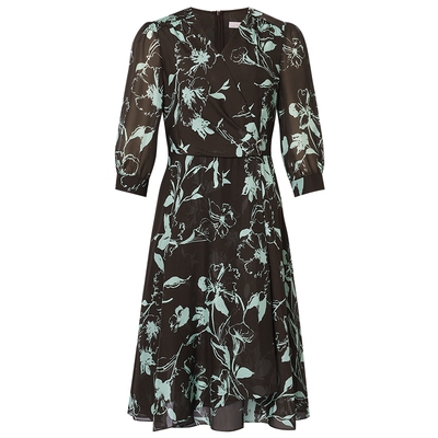 【桑蚕丝】CADIDL卡迪黛尔商场同款春季穿搭优雅印花连衣裙外出女