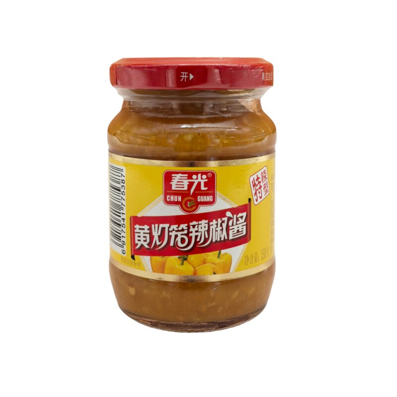 春光黄灯笼辣椒酱气泡柱包装
