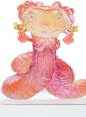 琉璃精舍蛇年灵蛇贺岁生肖贺岁礼品创意家居摆件好友送礼