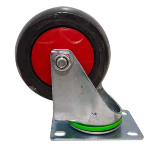 橡胶静音轮平板车轮行李车轮带刹车轮脚轮转向轮定向轮中轻型轮子