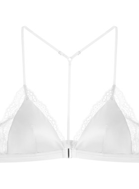 前扣蕾丝美背内衣女薄款