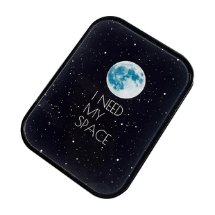 space~登入月球 梦幻星系黑色情侣款个性隐形眼镜盒美瞳盒两副装