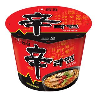 韩国进口农心辛拉面大碗面炸酱面桶面速食方便面拉面多口味4桶装