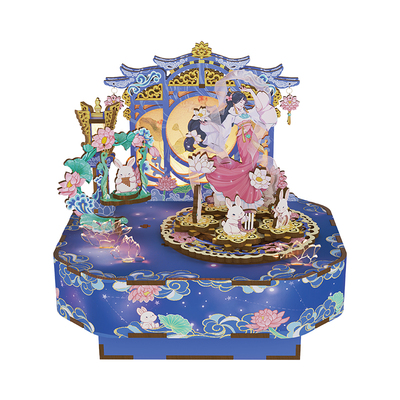 同趣八音盒摆件云屏乐舞生日礼物