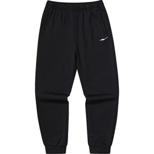 鸿星尔克加绒裤子男冬季新款运动卫裤男士休闲裤爸爸长裤加厚男裤