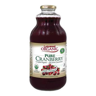 好麦芽进口Lakewood有机蔓越莓汁新鲜果汁cranberry  juice饮料