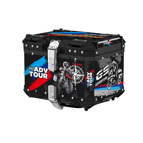 摩托车后备箱超大容量铝合金电动车尾箱电瓶工具箱踏板车外卖箱子