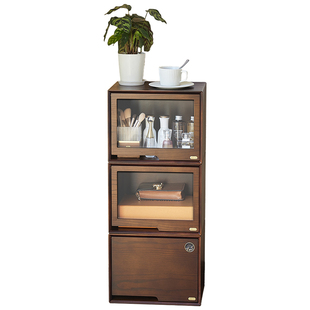 美式实木床头柜子简约现代置物架家用卧室轻奢高级感主卧床边窄柜